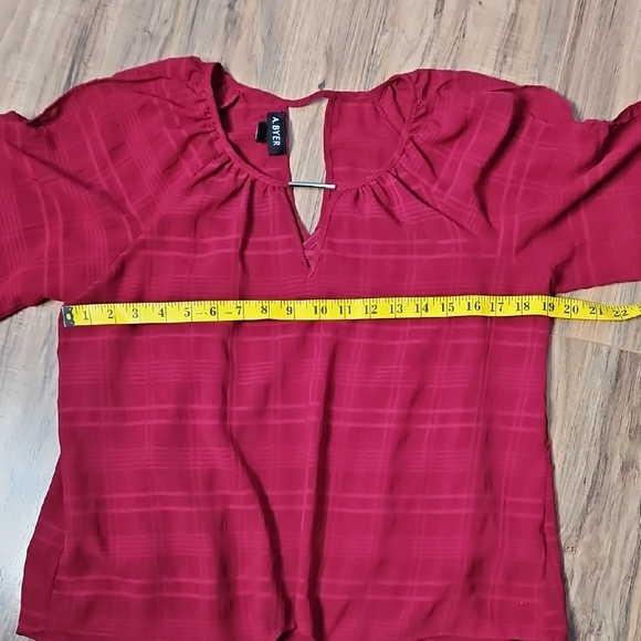 DELETING SOON! A. Byer Maroon Red Cut Out Women's Top - Picture 6 of 9